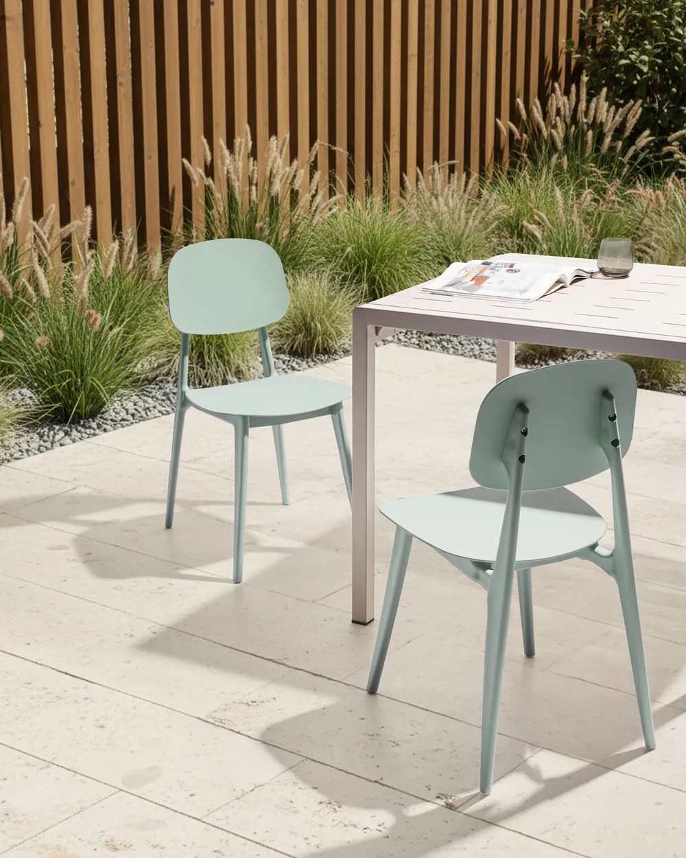 Gartenstuhl 2er Set KATTAVIA Mintgrün