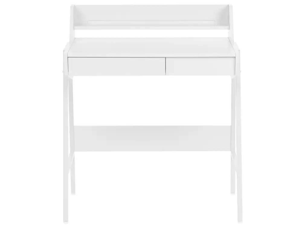 Home Office Desk with Hutch BROXTON 77 cm 46 cm White_1102761