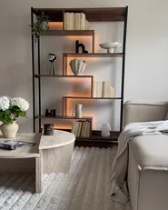 6 Tier Shelving Unit DAVEN 180 cm Brown_991751