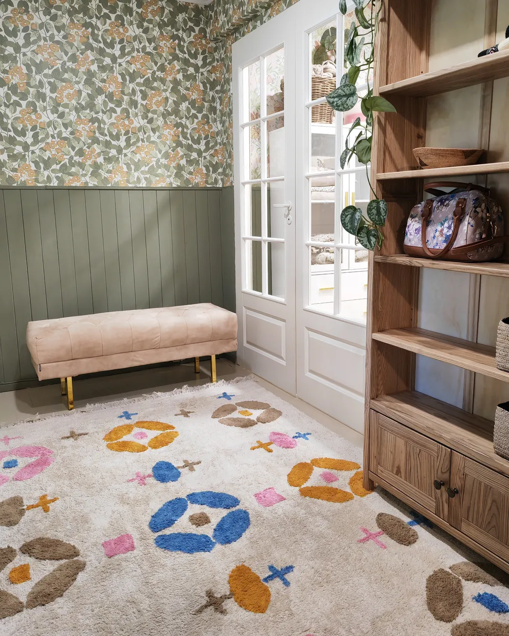 Polsterbank ROSEVILLE Samtstoff Beige_1020532