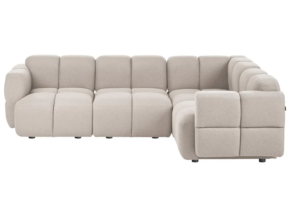 Modul Ecksofa 4-Sitzer MAKSABERG Stoff Beige linksseitig