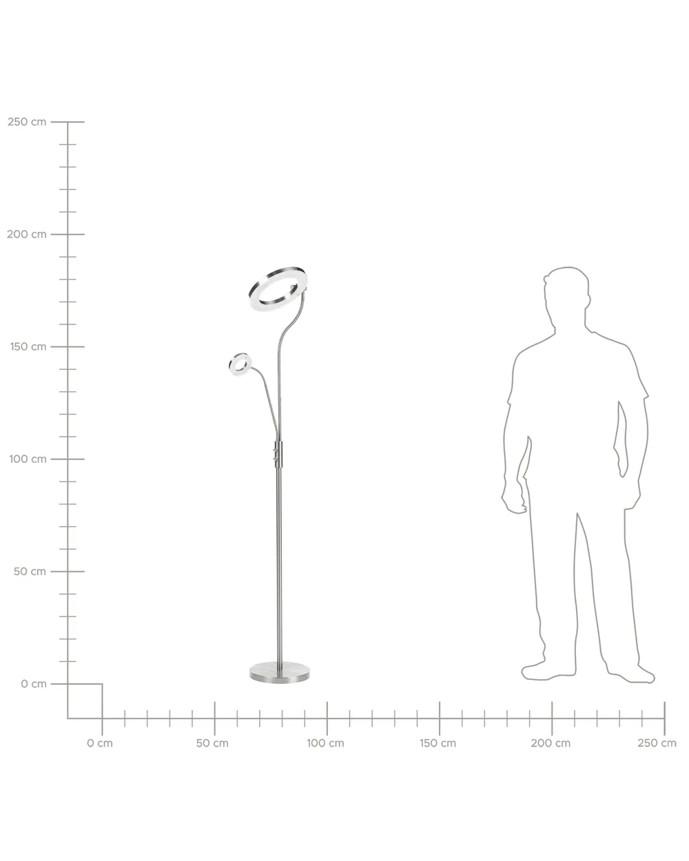 LED Floor Lamp AFTON Metal Silver_1141526