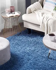 Shaggy Rug CIDE Blue 140 x 200 cm_1177347