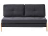 Schlafsofa 2-Sitzer EDLAND Stoff Schwarz