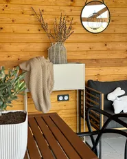 Blumentopf mit Beinen TAPIEN 70 cm Metall Beige_983759