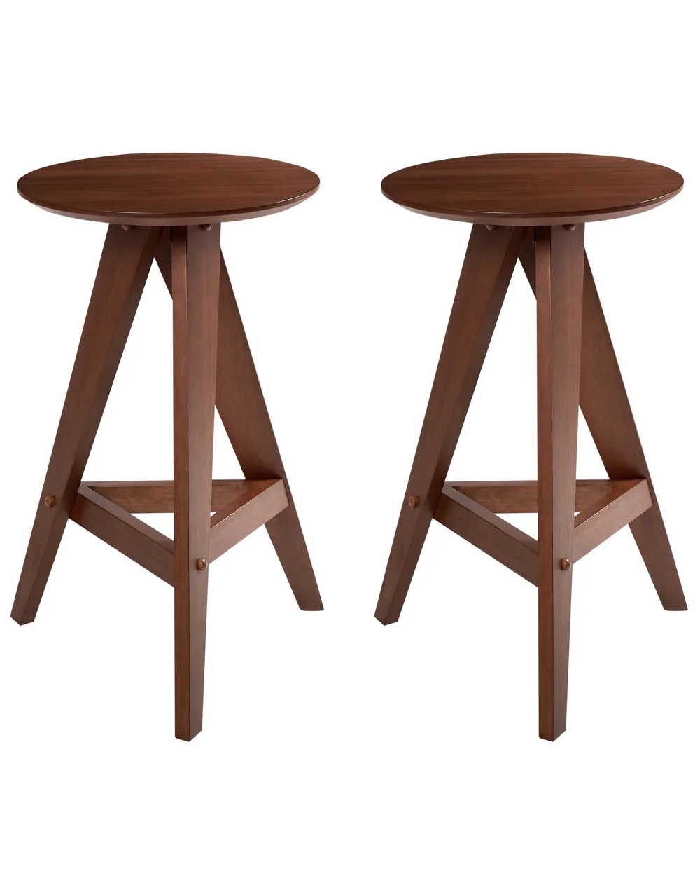Set mit 2 Barhockern AROMA Holz Braun
