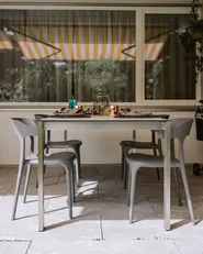 Gartentisch COSOLETO 180 cm 90 cm Glas Weiß_943603