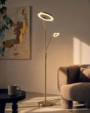 LED Floor Lamp AFTON Metal Brass_1145493
