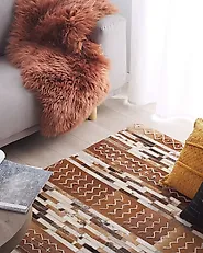 Rug HEREKLI Brown 160 x 230 cm Leather_1177449