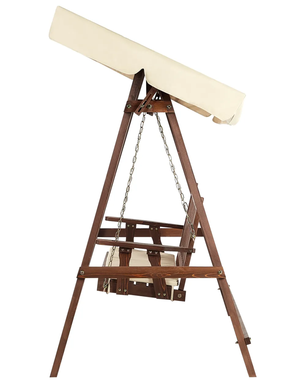 Hollywoodschaukel CAVIOLA Fichtenholz Dunkelbraun_958922