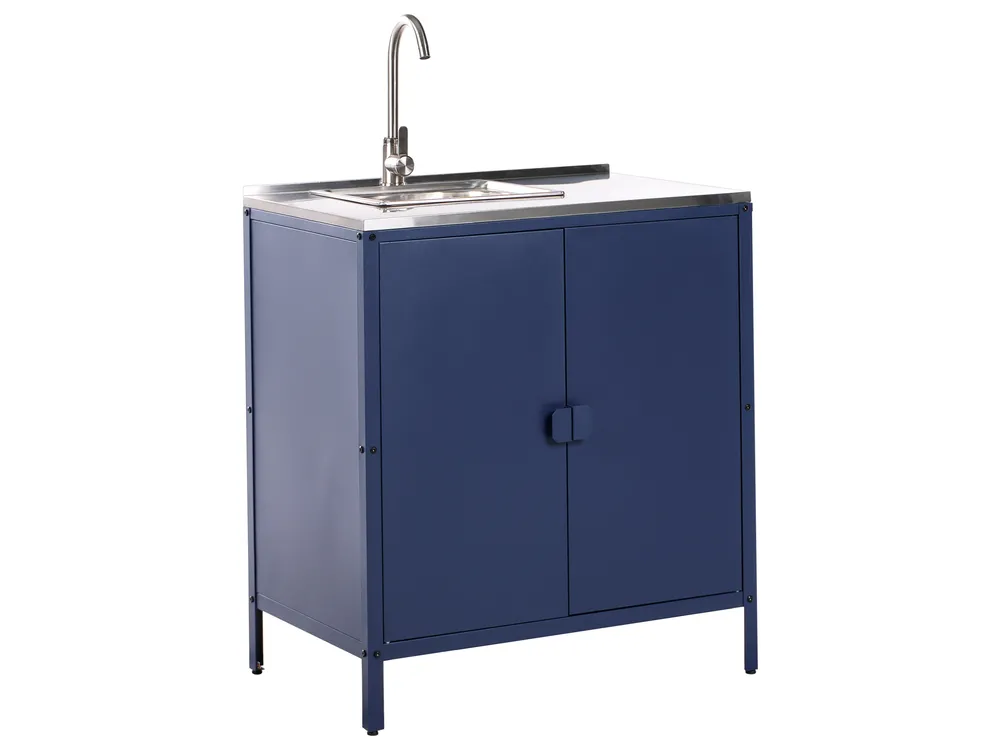 Outdoor-Küchenschrank mit Spüle VILAMA Blau