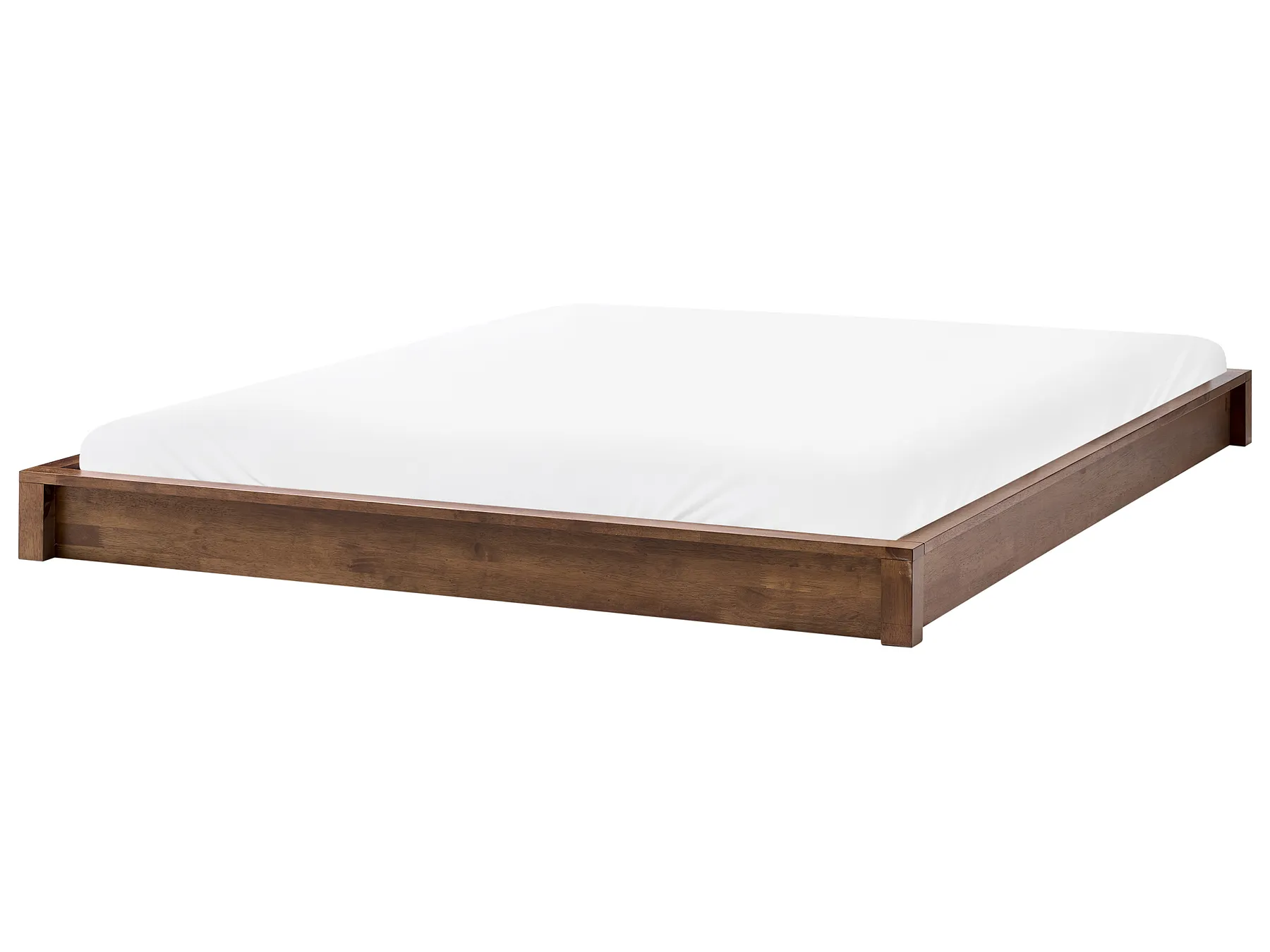 Bed without Headboard Wood ANTRAS 160 x 200 cm (EU King Size) Dark Brown_1032919