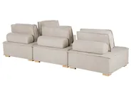 Modular Corner Sofa 4 Seater TIBRO Fabric Light Beige Right Hand_825664