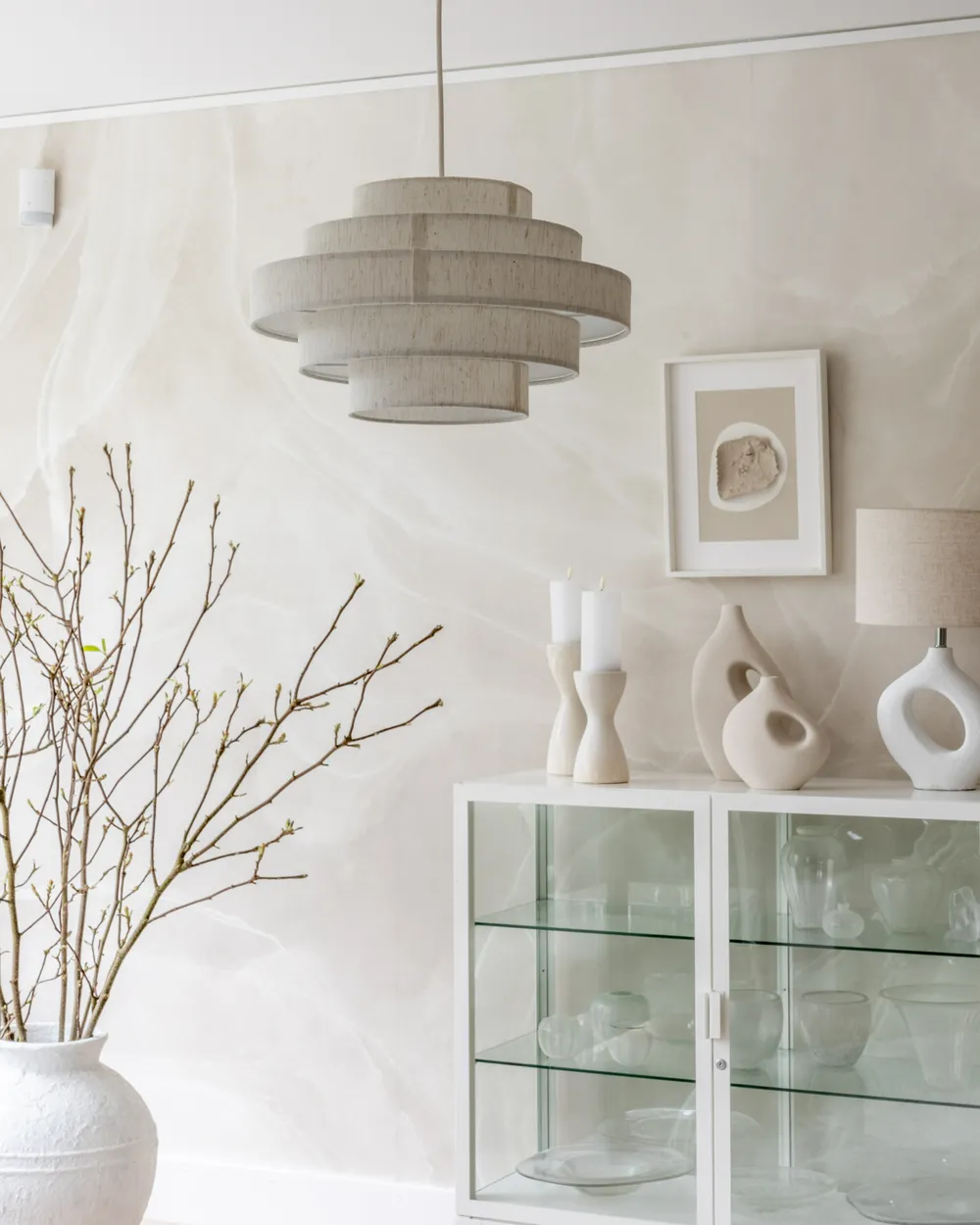 Hanglamp EREBATO Linnen Gebroken wit_977721