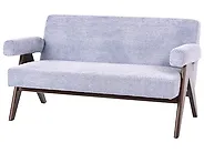 Sofa 2 Seater TAMRE Chenille Light Blue/ Dark Brown_1183255