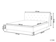 Bed Fabric SAVERNE 160 x 200 cm (EU King Size) Light Grey_718398