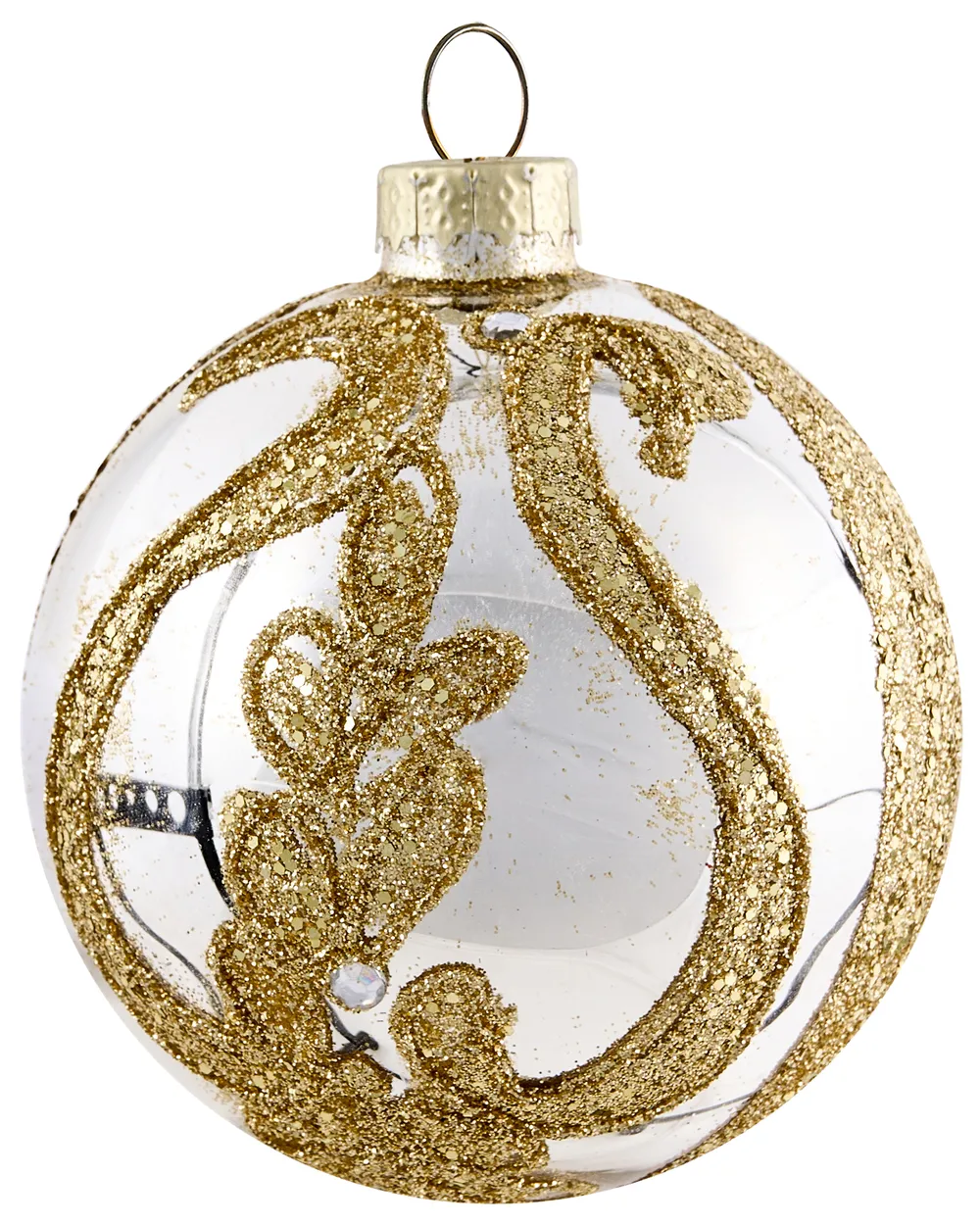 Weihnachtskugel 70er Set FLICKER Glas Gold_1028359