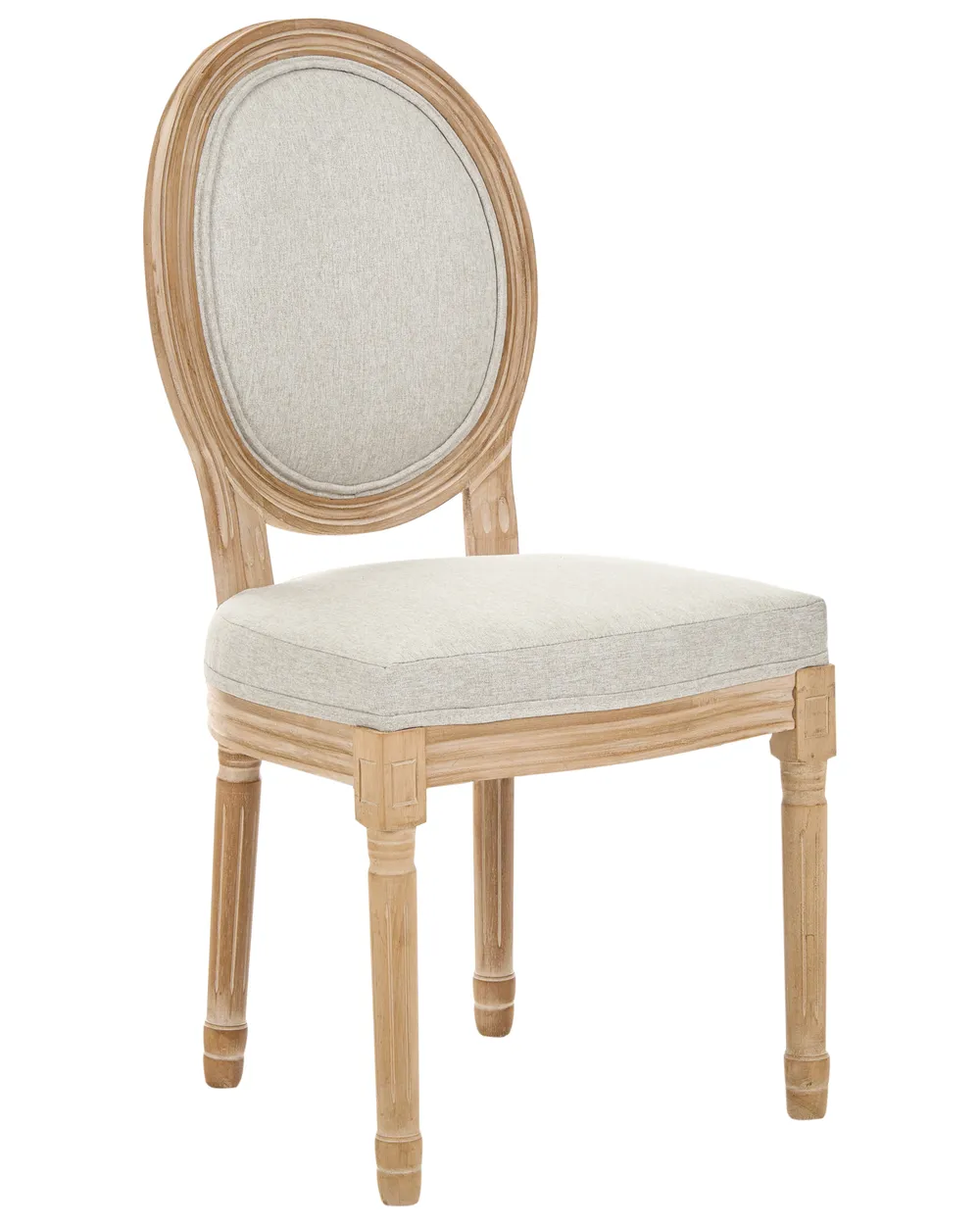 Set of 2 Chairs ALBANZA Fabric Light Brown/ Beige_1090731
