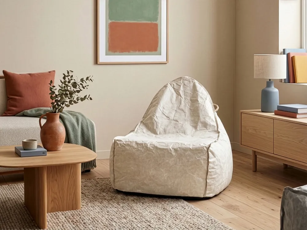 Sitzsack 200 L DROP 63 cm 75 cm Hellbeige