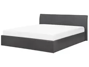 Bett mit Stauraum ORBEY Stoff Grau 180 x 200 cm_728258
