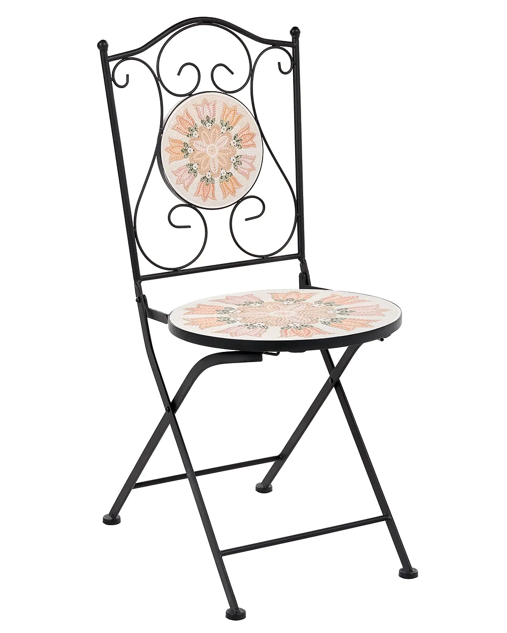 Set of 2 Garden Chairs SETTALA Folding Metal Multicolour_1155780