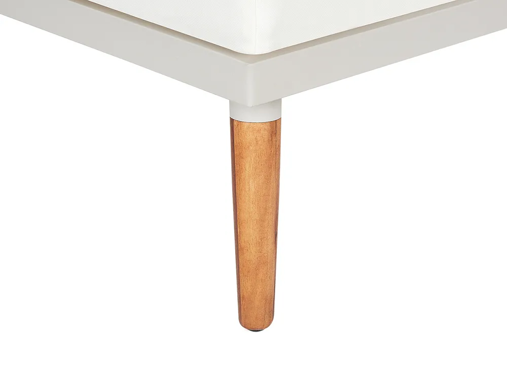 Garden Corner Sofa with Table 5 Seater CORATO Acacia Wood Off-White_920256