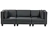Modulsofa 3-Sitzer UNSTAD Kunstleder Schwarz