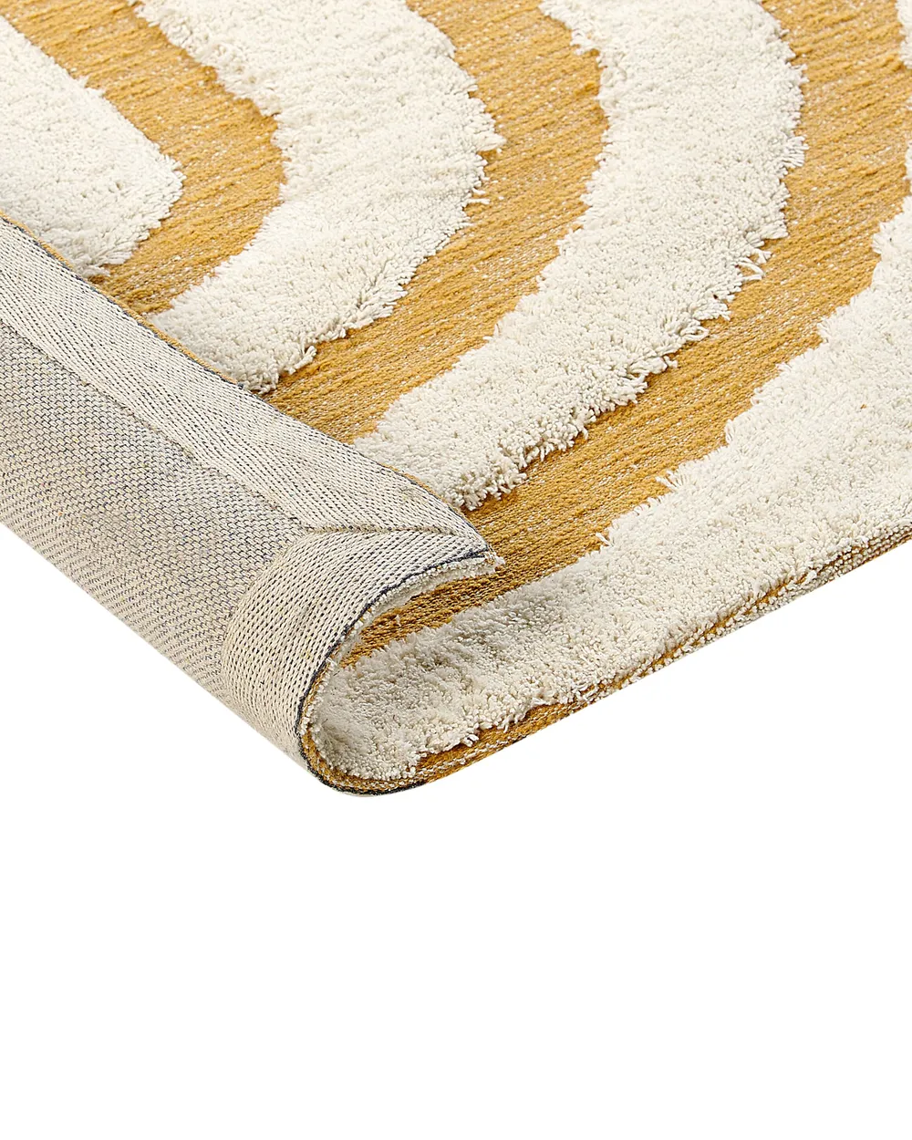 Teppich PERAI Gelb 160 x 230 cm Baumwolle_884357