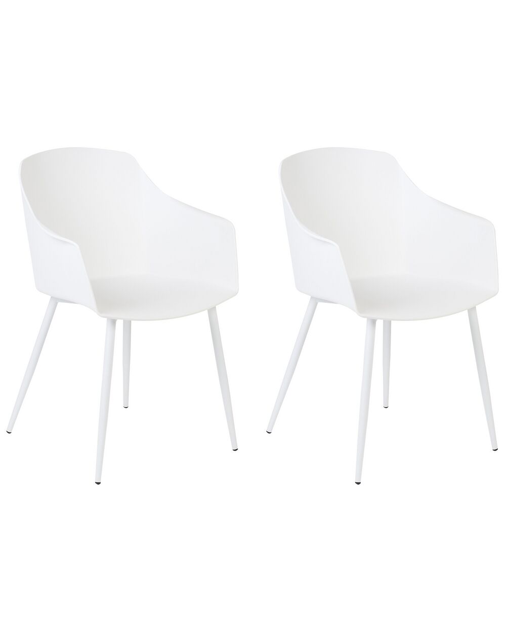 Set van 2 eetkamerstoelen FONDA Wit