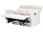 Sofa Set manuell verstellbar 3-Sitzer VERDAL Samtstoff Beige_1081166