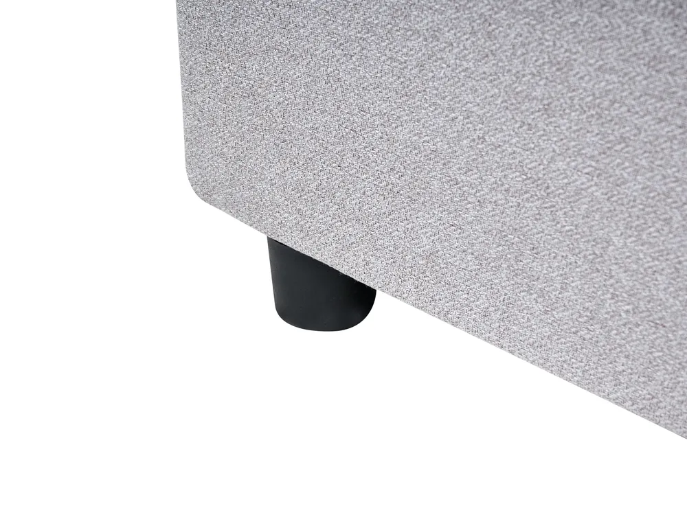 Bed with Storage Drawers without Headboard PRADES Fabric Light Grey 140 x 200 cm (EU Double)_996097