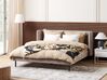 Bett mit Lattenrost Samtstoff ARETTE 160 x 200 cm Taupe
