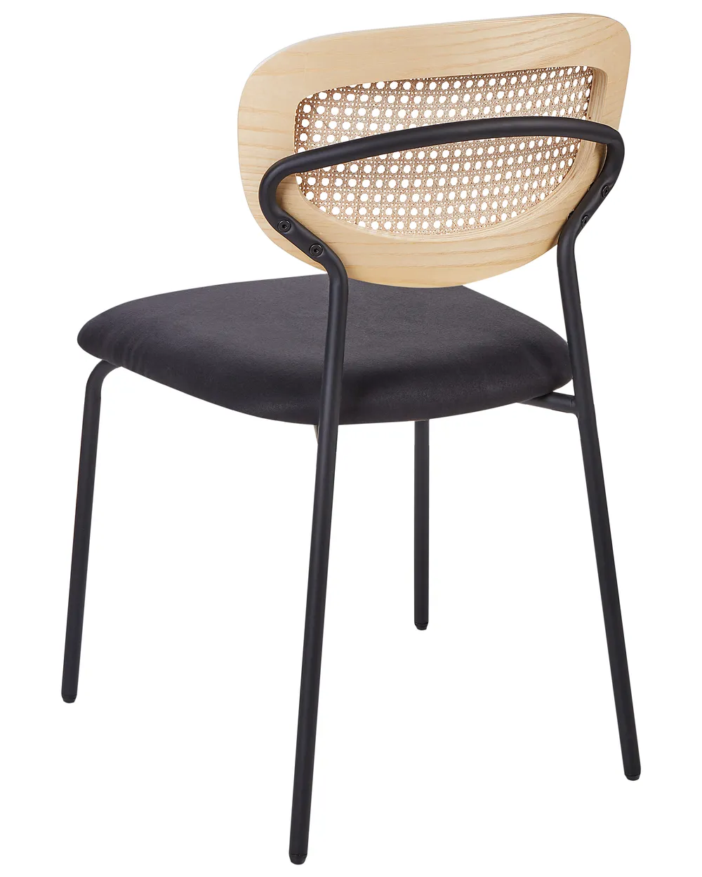 Esszimmerstuhl 2er Set MAYETTA Rattan Schwarz_931883