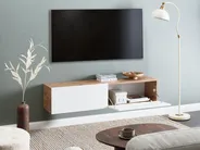 Wandmontierter TV-Schrank GLADSTONE Braun / Weiß_973836