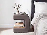 Set of 2 Side Tables MOZIA Taupe_1166047