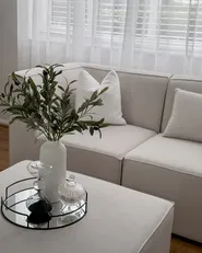 Modulsofa 2-Sitzer LEMVIG Cord Cremeweiß_983395