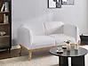Sofa 2-Sitzer LJUNG Bouclé Weiß