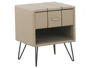 Schlafzimmer Set Kunstleder BETIN 180 x 200 cm Sandbeige_789121
