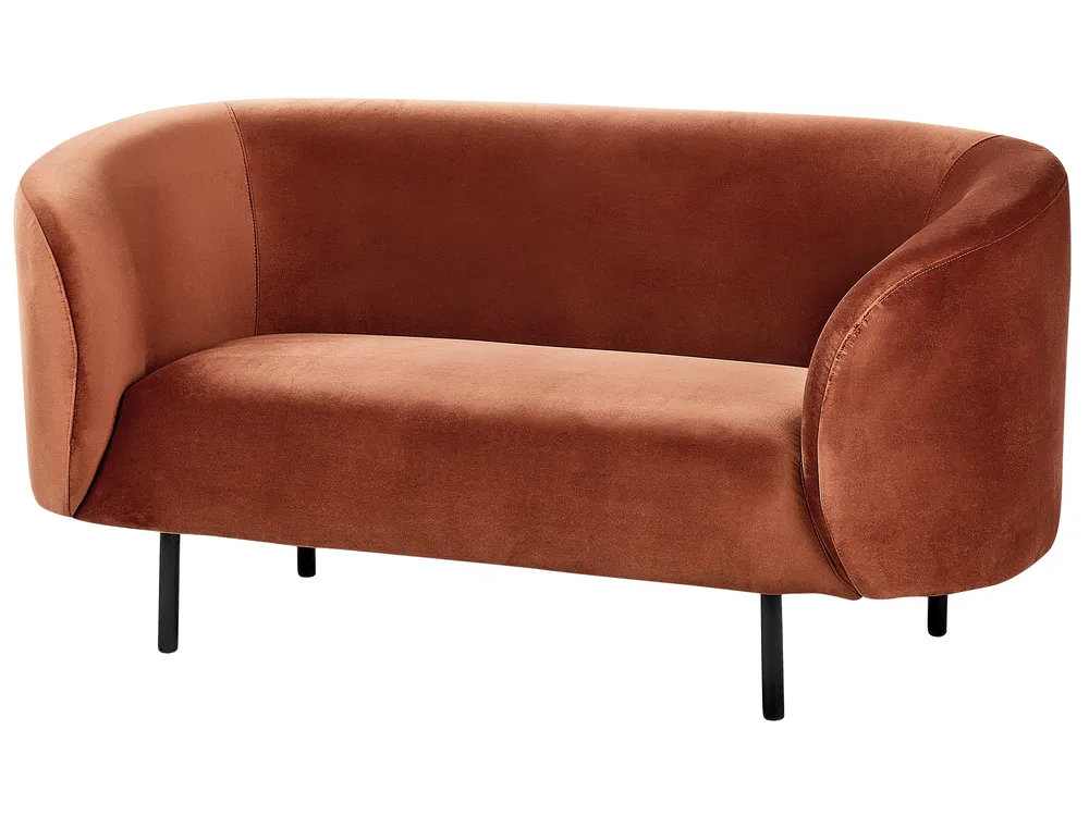 Sofa 2-Sitzer LOEN Samtstoff Orange_919724