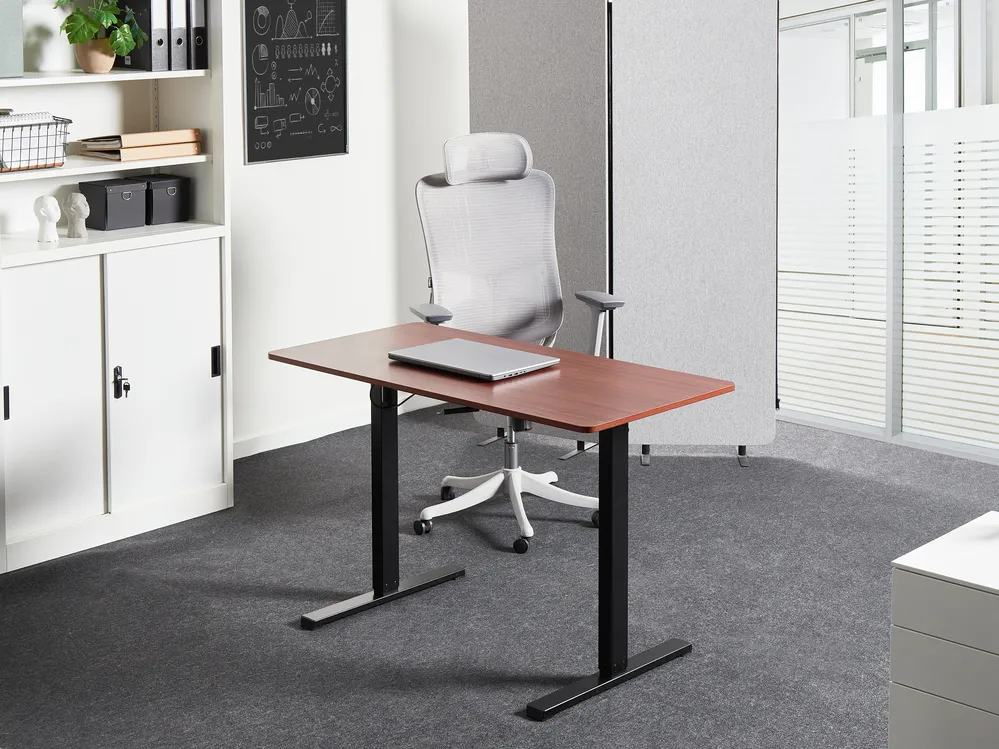 Electric Adjustable Standing Desk TAVARES 120 cm 60 cm Brown/ Black_975755