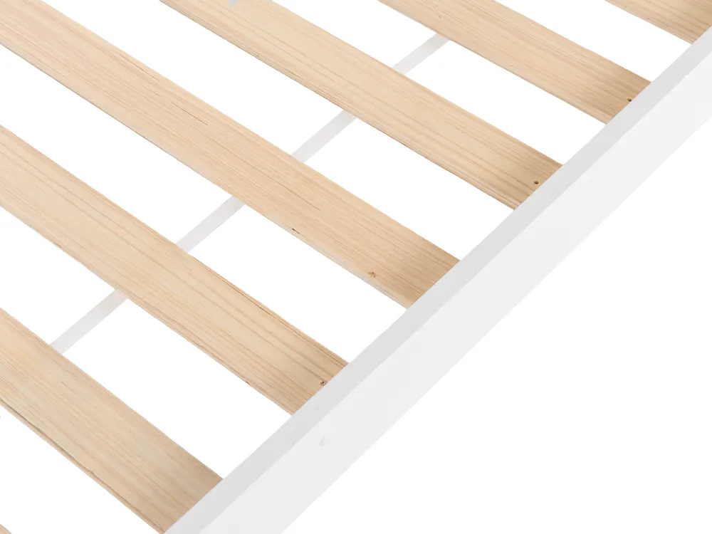 Bunk Bed with Drawers ALBON Pine Wood White 90 x 200 cm (EU Single)_797246
