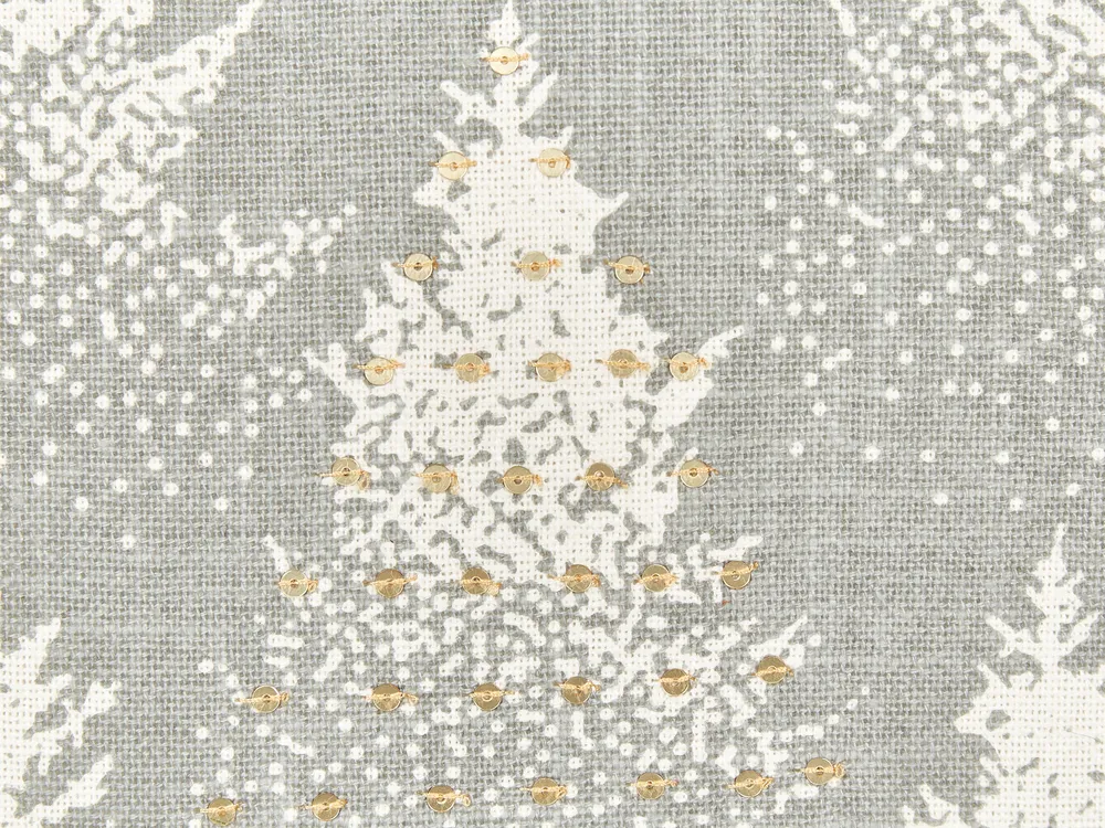 Throw Cushion BILLBERGIA 45 x 45 cm Cotton Grey Christmas Motif_887601