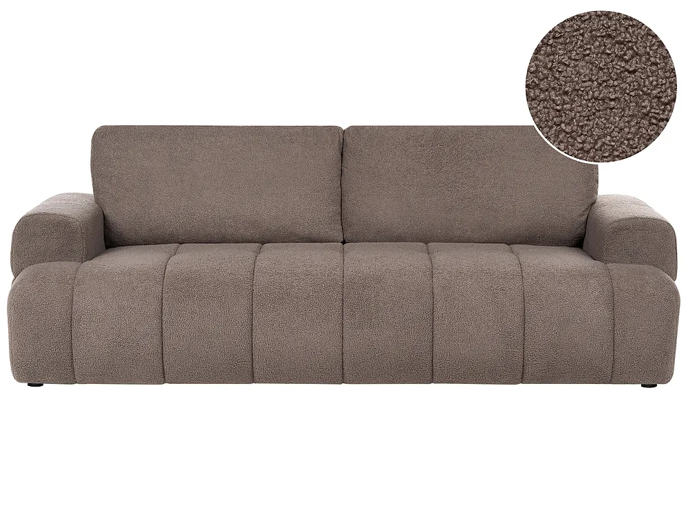 Bank 3-zits NARILLA Bouclé Taupe