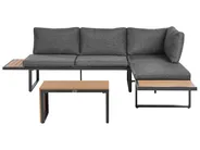 Hoekloungeset met tafel 4-zits PIENZA Lichtbruin/grijs linkszijdig_1003075