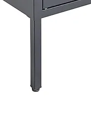 Glass Display Cabinet OXTED 80 cm Metal Black_850462