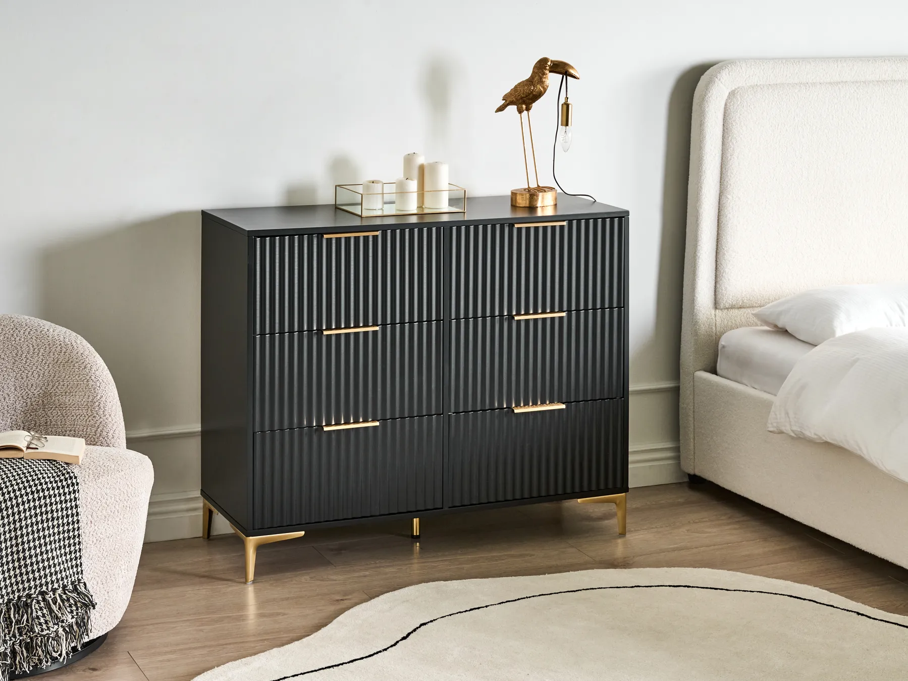 6 Drawer Chest WALCOTT Black_1007122