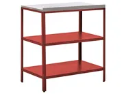Outdoor-Küche 2er Set mit Spüle VILAMA Rot Metall_1052270