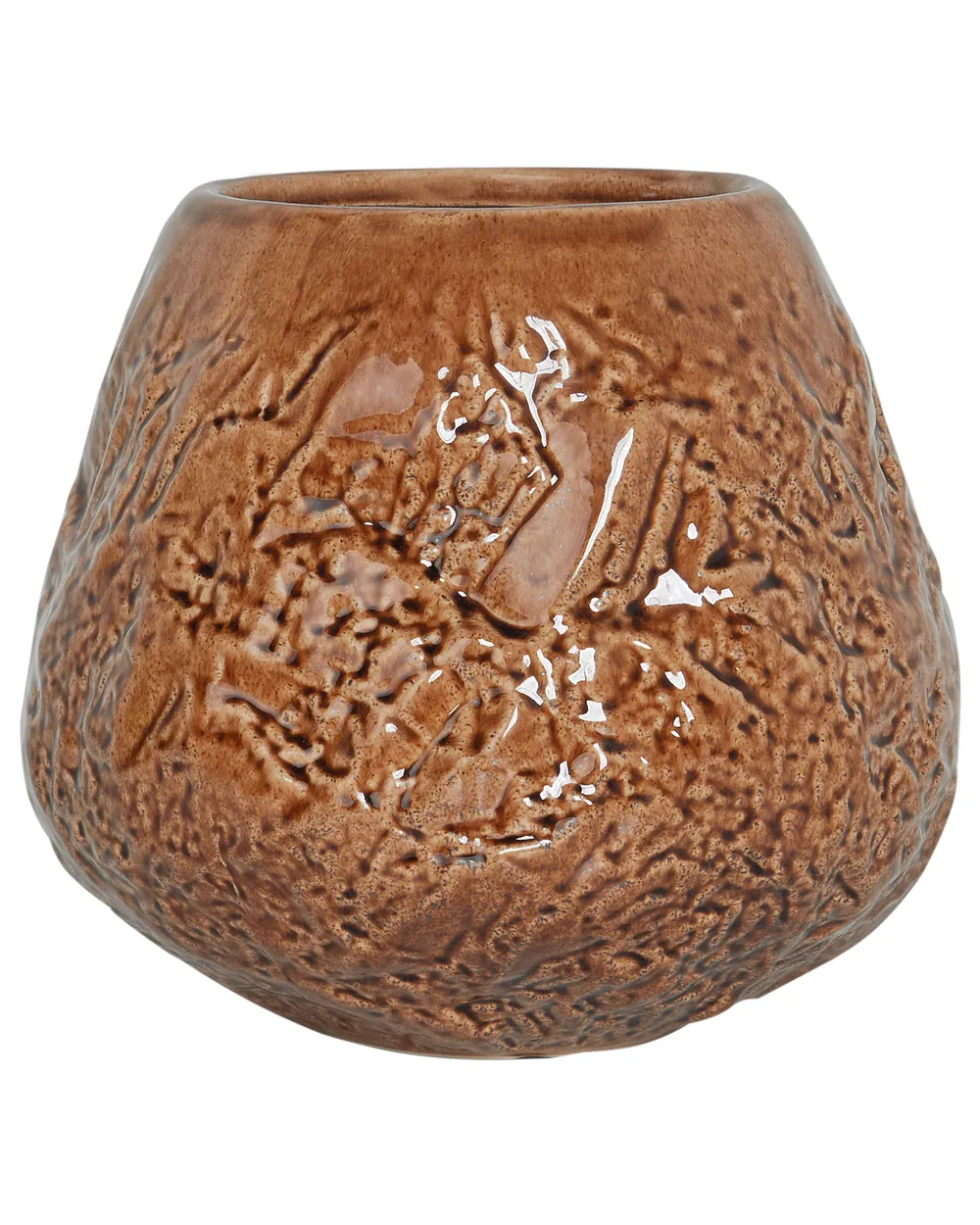 Blumenvase BETTA 22 cm Steinzeug Braun