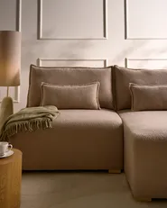 Modular Corner Sofa NERBO Boucle Beige Left Hand_1034713