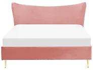 Bed Velvet CHALEIX 160 x 200 cm (EU King Size) Peach Pink_844527